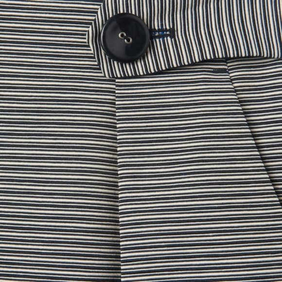 L.K. Bennett Mableen Navy and Cream Stripe Skirt - Picture 15 of 15